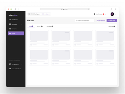 Forms - Loading State (Grid View) app dashboard design flat forms grid view minimal responsive ui web