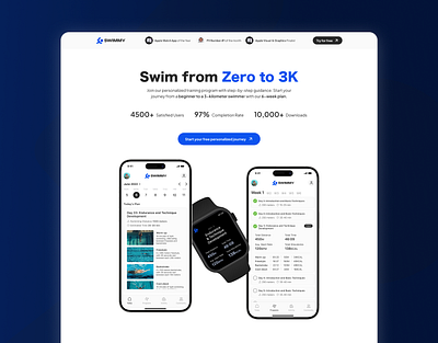 Swimmy Landing Page branding productdesign ui uidesign webdesign