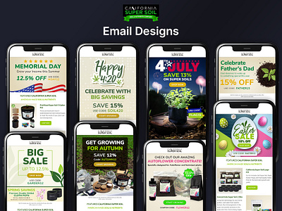 CaliSuperSoil Email Designs ecommerce email design email marketing graphic design ui design