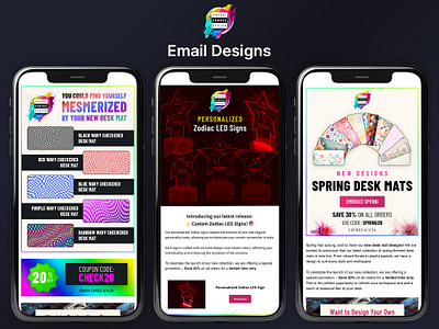 Virtual Canvas Design Email Designs branding design ecommerce email design graphic design ui