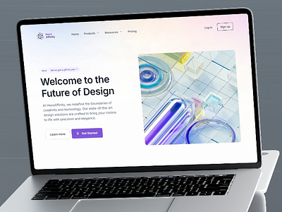 HEXA ||| Design Agency Landing Page Prototype design graphic design hero header home home page homepage landing landing page landingpage minimalistic landing page saas saas landing saas website site uiux uxui web web design web site website