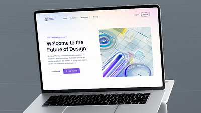 HEXA ||| Design Agency Landing Page Prototype design graphic design hero header home home page homepage landing landing page landingpage minimalistic landing page saas saas landing saas website site uiux uxui web web design web site website