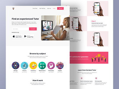 Web Landing Page UI UX Design design figma design illustration landing page design landing page figma ui ui design ux design web design website design