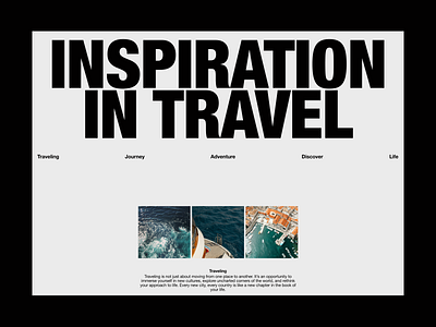 Typography layout/Inspiration in Travel layout text travel typography ui