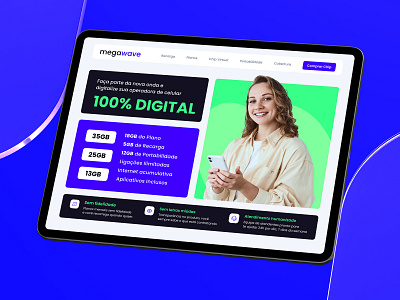 Megawave Telecom art direction bento grid branding interaction landing page telecomm ui ui design uiux user experience user interface web design website