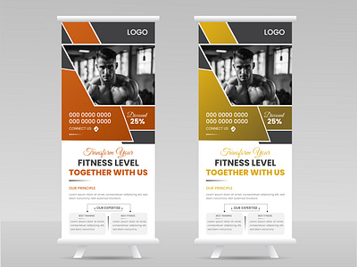 Fitness Roll Up Banner Design. creative roll up banner display banner fitness roll up banner gym roll banner modern roll up roll up roll up banner stand up banner