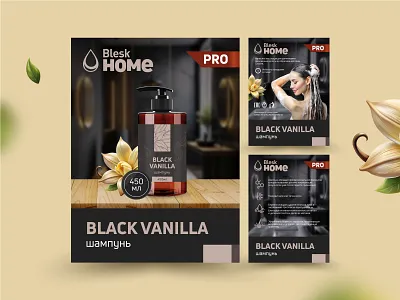 Black Van corporate identity design graphic design label design marketplace card mockup product design vector