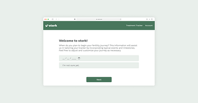 Fertility Treatment Tracker ui web app web application web design