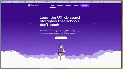 UX Jetpack - Landing page design landing page purple web design webflow