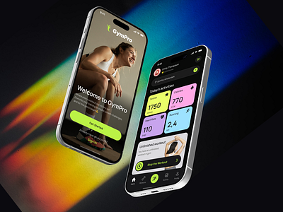 🚀 GymPro: Elevate Your Gym Experience 🚀 app figma fitness graphic design gym gym app logo mobile app neon green product design sport sport app ui user interview user persona ux youth optimism