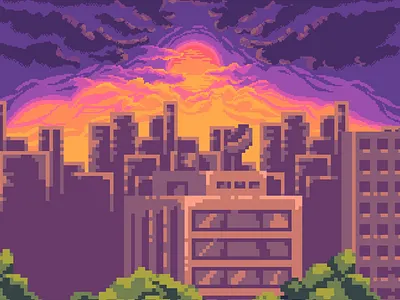 SCI-FI Higway Pixel-Art Assets 16bit pixel pixel art retro