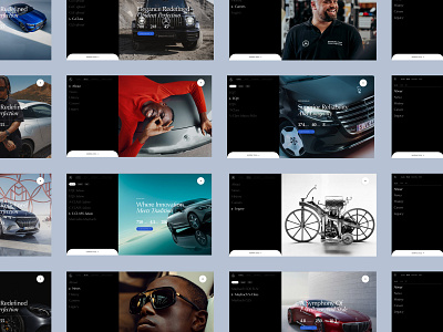 Mercedes Benz — corporate website automotive branding car mercedes benz premium speed ui user interface ux vadim yarmak vehicle visual design web web design