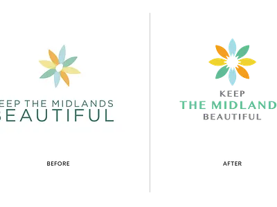 Keep the Midlands Beautiful Identity Update beautification beautiful brand evolution brand identity brand refresh brand update branding columbia design growth logo logotype riggs riggs partners ryon edwards south carolina typography