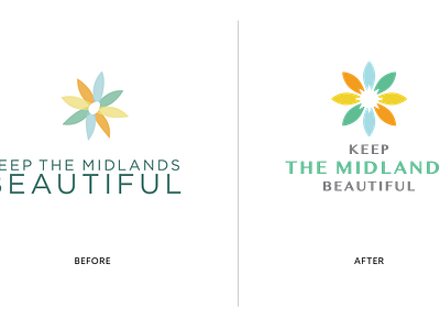 Keep the Midlands Beautiful Identity Update beautiful brand evolution brand identity brand refresh brand update branding columbia design green growth logo logotype riggs riggs partners ryon edwards south carolina typography