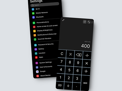 Smart UI: Settings and Calculator calculatorui dailyui designinspiration interfacedesign mobiledesign mobileui settingspage ui uicomponents uiux visualdesign