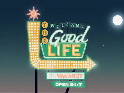 The Good Life design illustrated illustration las vegas ser sermon series sign
