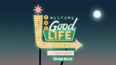 The Good Life design illustrated illustration las vegas ser sermon series sign