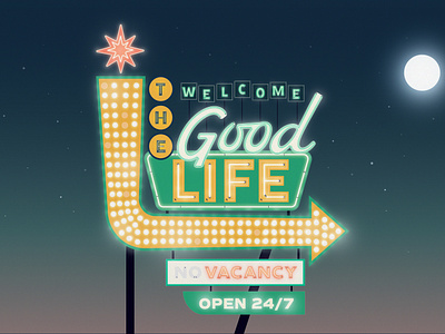 The Good Life design illustrated illustration las vegas ser sermon series sign