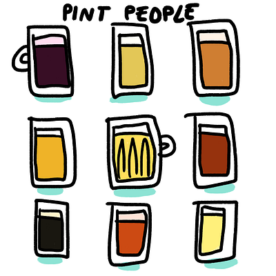 Pint People art graphics illustration