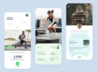 Fitness App android app fitness ios mobile running ui workout