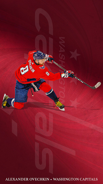 Alexander Ovechkin Mobile Wallpaper art art direction creative design digital art mobile wallpaper nhl photoshop smssports sports wallpaper