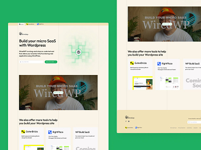 WiredWp - a landing page redesign landing page ui web design wordpress