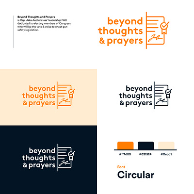 Beyond Thoughts & Prayers PAC logo branding design logo political vector