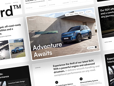 Vanguard - Landing Page car car landing page car website design landing page suv car ui ux