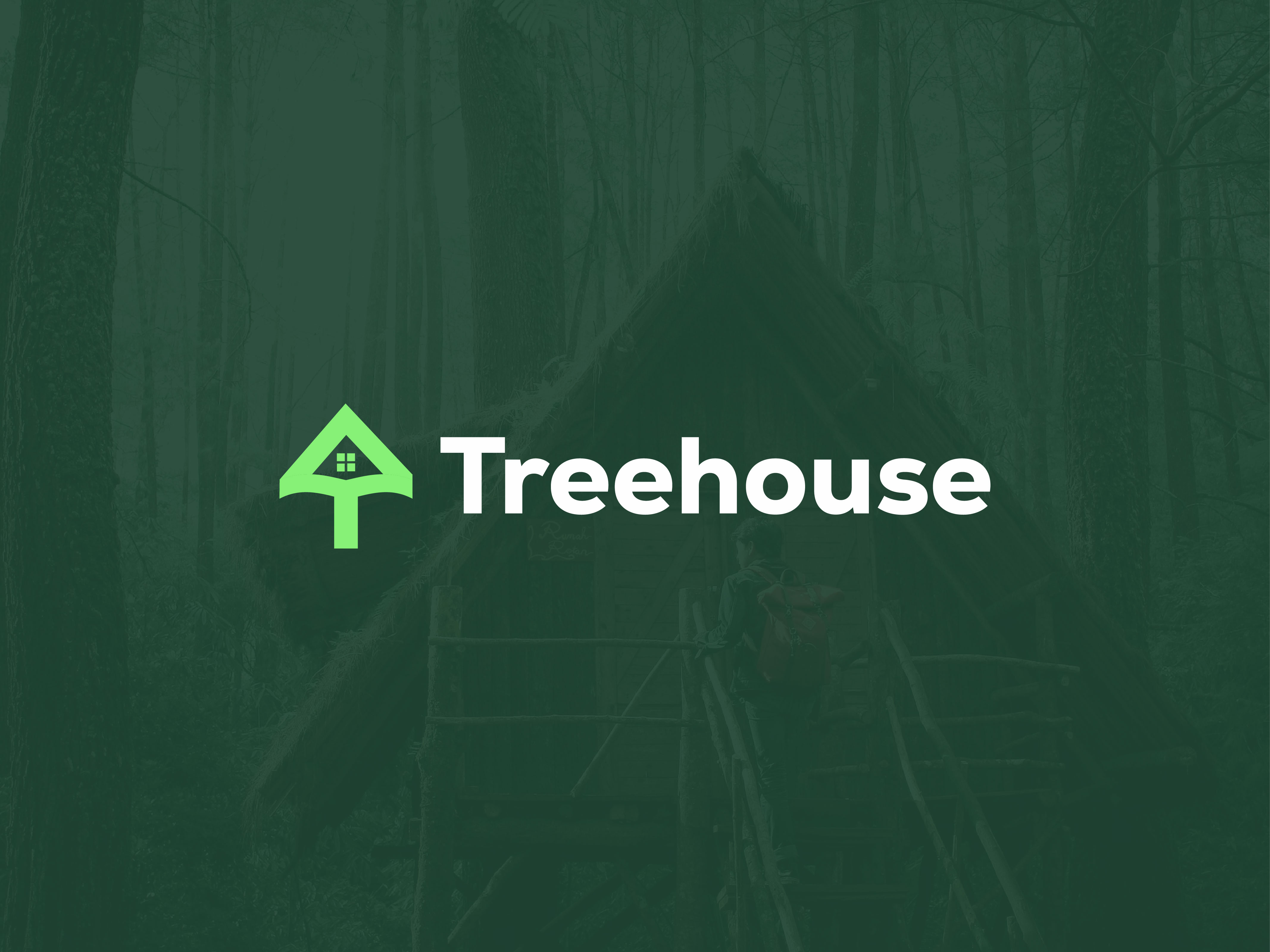 Treehouse brand identity design, logo design b2b brand design brand identity branding green house illustration lettering logo design logo designer logotype saas social tree type visual wordmark logo