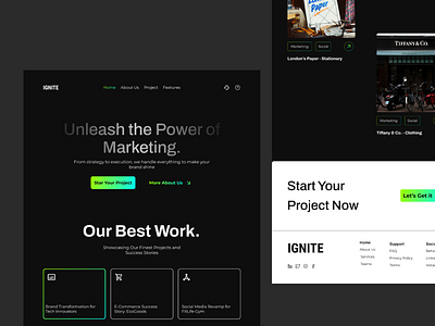 IGNITE - Marketing Agency Landing Page design figma landing page ui