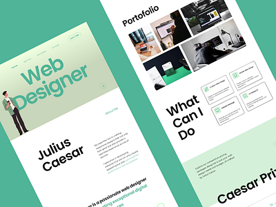 Julius Caesar - Personal Portofolio Landing Page design figma landing page portofolio ui