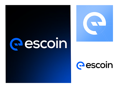 Escoin branding clean design e e logo electric geometric graphic design letter e letter logo logo vector