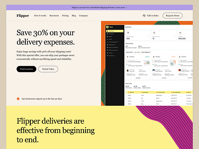 SaaS Website for Delivery Management Software clean fintech framer home page landing page landing page design marketing page saas homepage saas landing page saas web design saas website ui web web design webflow webpage website website design wordpress