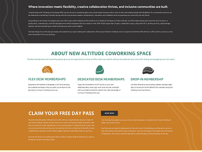 Website Redesign for New Altitude Coworking Space ui ux web design