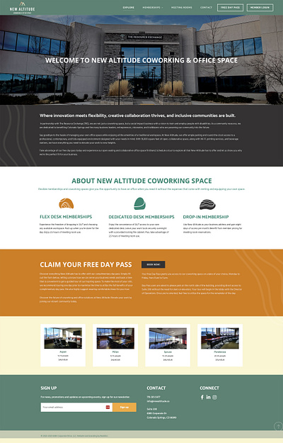 Website Redesign for New Altitude Coworking Space ui ux web design