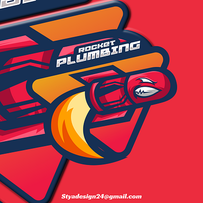 Rocket Plumbing Logo animation branding design esport esports esportslogo gaming gaminglogo graphic design illustration logo mascot mascotlogo typography ui vector