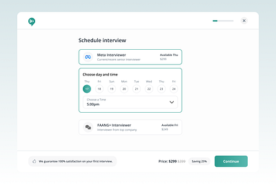 Interview Scheduling App design scheduler ui ux