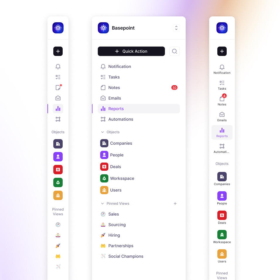 SideBar Navigation - BrixUI leftbar navigation side sidebar ui ux