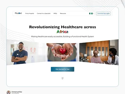 MedAid Landing Page Hero Section design health tech health ui healthcare hero section landing page product design ui uiux user interface ux