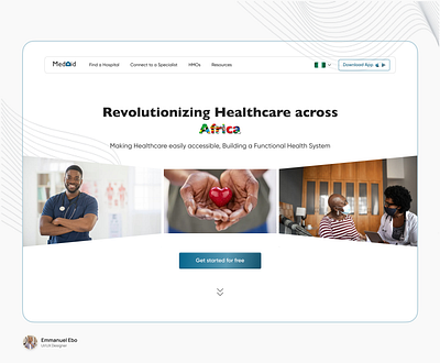 MedAid Landing Page Hero Section design health tech health ui healthcare hero section landing page product design ui uiux user interface ux