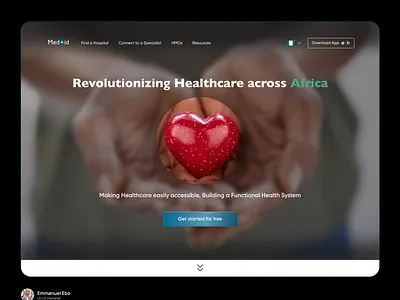 MedAid Landing Page Hero Section Iteration design health health tech health ui healthcare hero section landing page product design ui uiux user interface ux