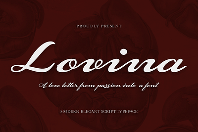 Lovina - Modern Elegant Script | Free Font beautiful beauty branding design font free font handwritten italic logo love modern romantic script typeface typography wedding font