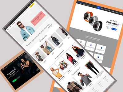 landing pages app eatch ecommerce fashion fitness gym landing pages smart eatch techproduct smart watch ui ux website workout