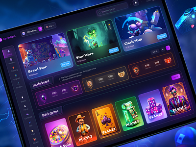 Gaming web application - ui/ux design dashboard gambling game game design game ui games gaming gaming app gaming dashboarad gaming ui gaming web application gaming website poker slot