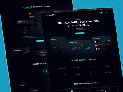 Web 3 | Crypto Trading & Blockchain-UI UX Design bitcoin blockchain coin community crypto crypto management currency design system landing page management purchase sell trading ui design uiux user experience user interface web 3 web 3.0 website website design