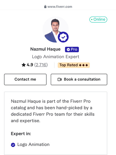 Finally a Pro-Verified 2d animation animation branding fiverr pro logo logo animation lottie motion design motion graphics