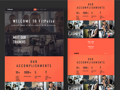 FitPulse website design design fitness site landing page landing page design ui design user interface web design website website design