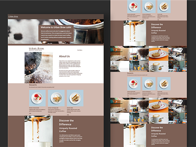 Urban Brew website design cafe design ui design