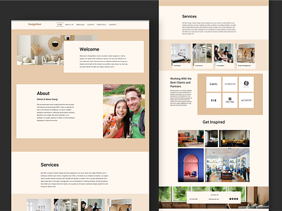 DesignNest website design interior design website ui design