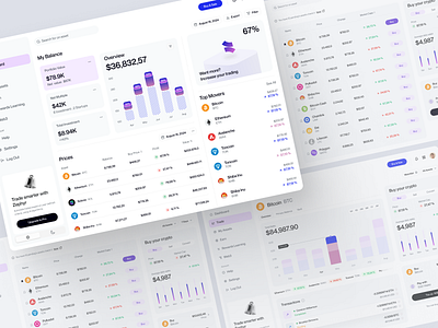 Zephyr Crypto Trading Webapp 3d animation app branding design finance fintech graphic design illustration ios app landing page logo mobile mobile app motion graphics ofspace typography ui ux